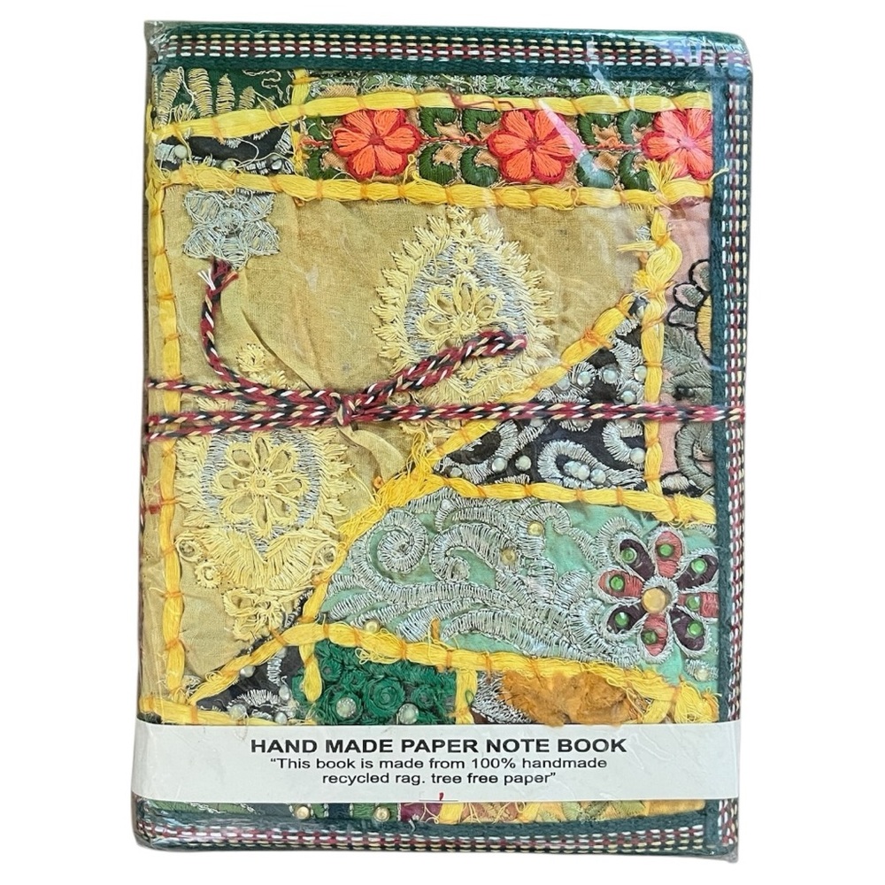 Handcrafted Sari Silk Journal · Tree-Free Paper · Zero Waste · Living Ritual